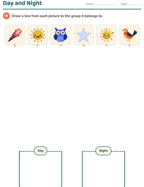 Preview of Science Sorting worksheet for kindergarten