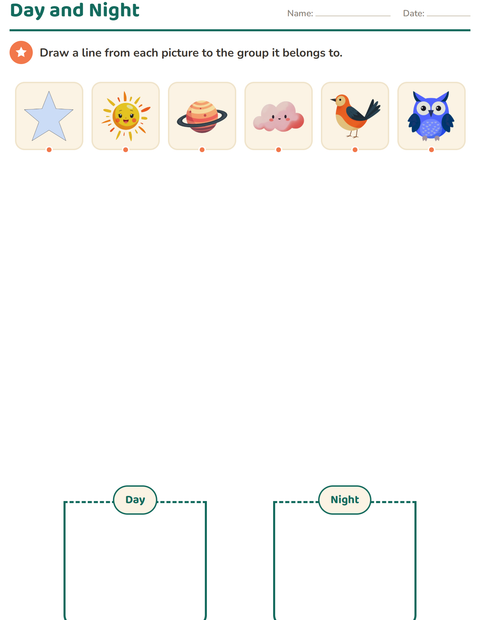 Preview of Science Sorting worksheet for kindergarten
