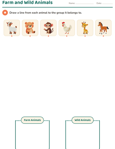 Preview of Science Sorting worksheet for kindergarten