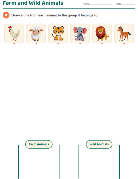 Preview of Science Sorting worksheet for kindergarten