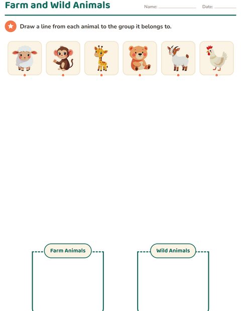 Preview of Science Sorting worksheet for kindergarten