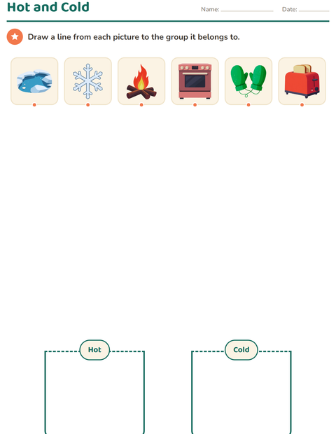 Preview of Science Sorting worksheet for kindergarten