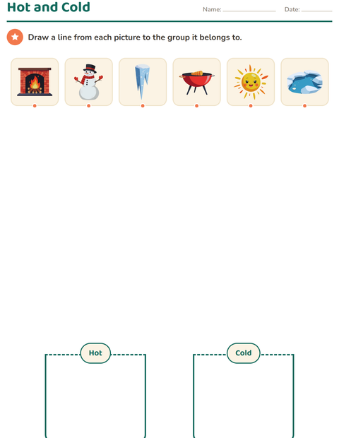 Preview of Science Sorting worksheet for kindergarten