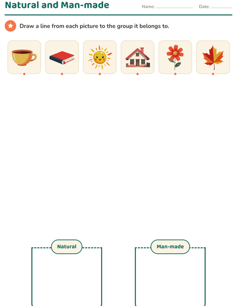 Preview of Science Sorting worksheet for kindergarten