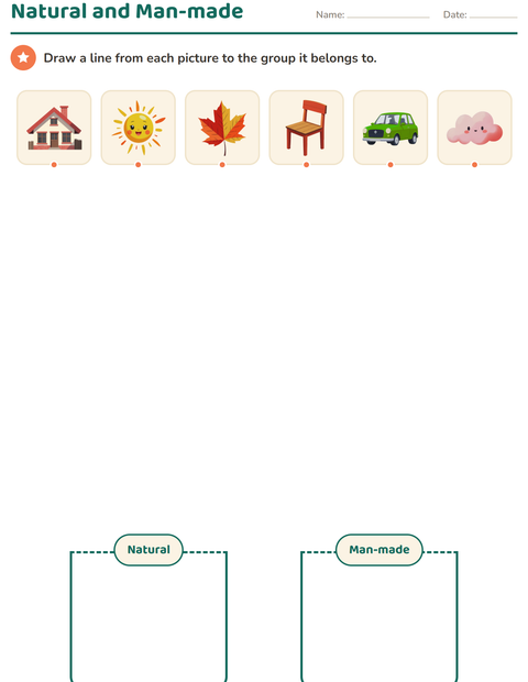 Preview of Science Sorting worksheet for kindergarten