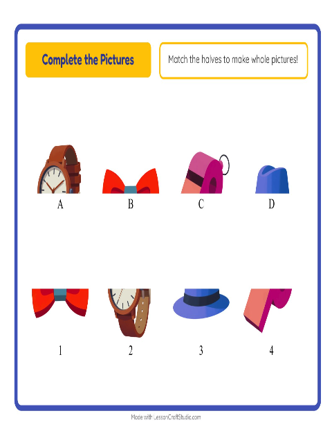 Preview of Picture Trail worksheet featuring Around the House for kindergarten