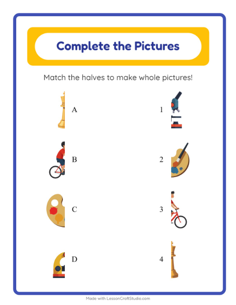 Preview of Shadow Match worksheet featuring Activities for kindergarten