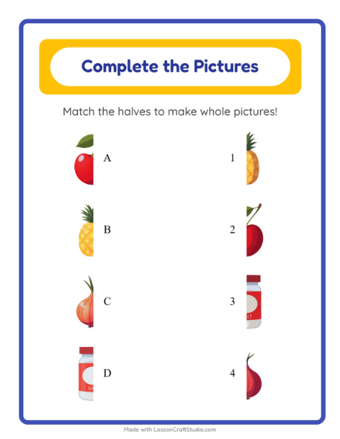Preview of Big Or Small worksheet featuring Vegetables for preschool