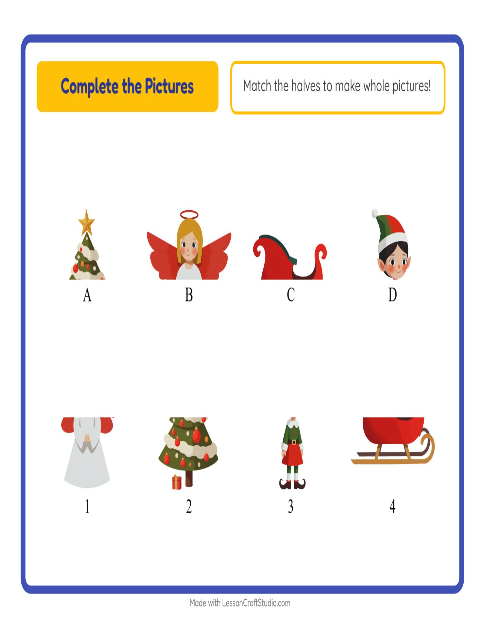 Preview of Shadow Match worksheet featuring Christmas for kindergarten