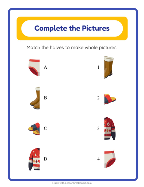 Preview of Picture Trail worksheet featuring Bakery for kindergarten