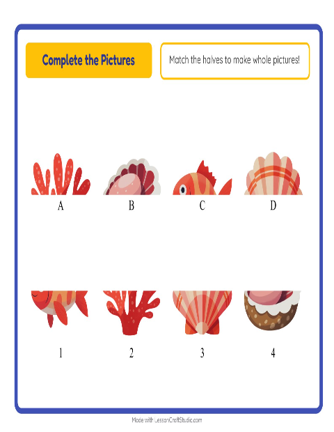 Preview of Picture Trail worksheet featuring Trees for kindergarten