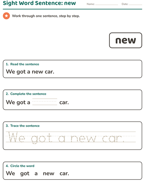 Preview of Sight Words worksheet for kindergarten