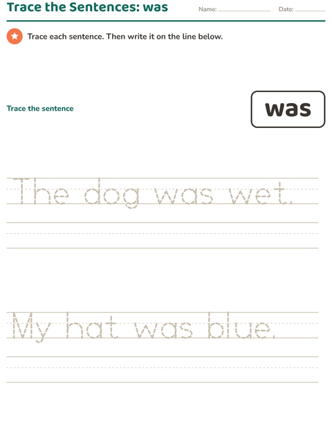 Preview of Sight Words worksheet for kindergarten