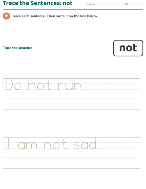 Preview of Sight Words worksheet for kindergarten