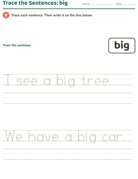 Preview of Sight Words worksheet for kindergarten