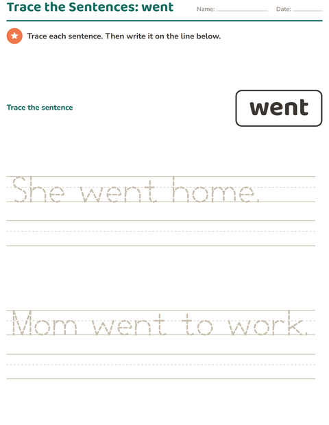 Preview of Sight Words worksheet for kindergarten