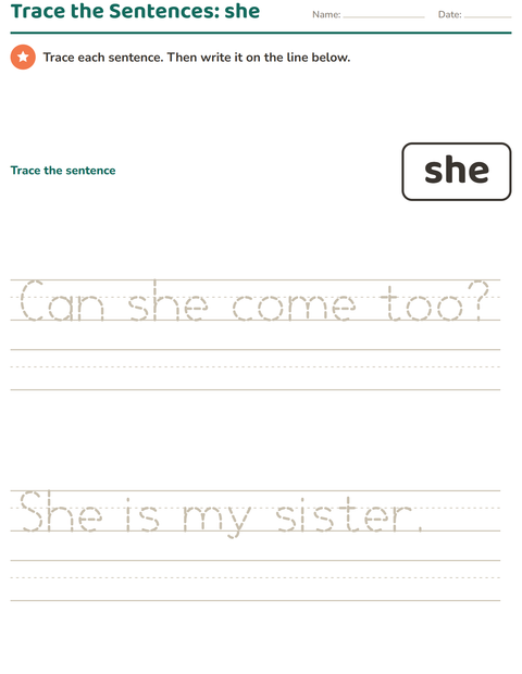 Preview of Sight Words worksheet for kindergarten