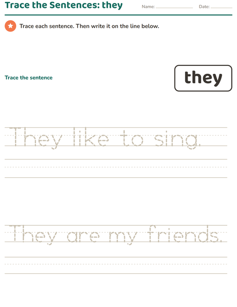 Preview of Sight Words worksheet for kindergarten