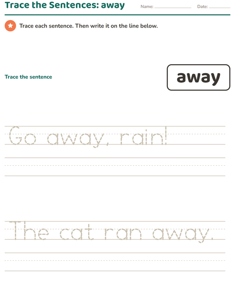 Preview of Sight Words worksheet for kindergarten