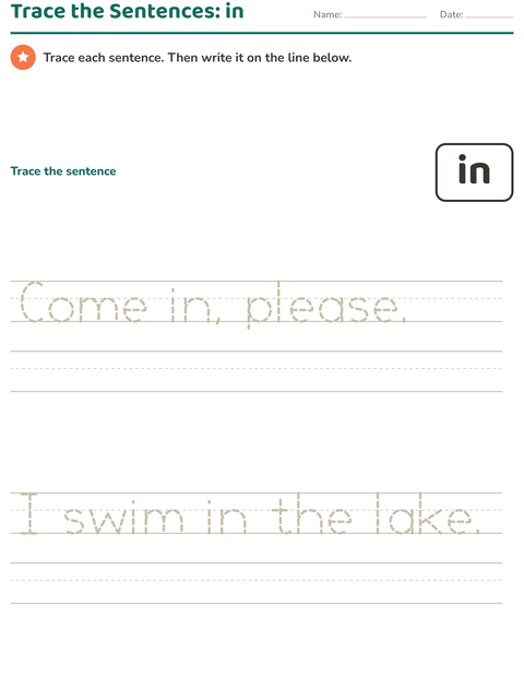 Preview of Sight Words worksheet for kindergarten