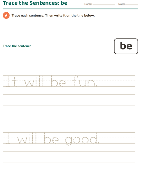 Preview of Sight Words worksheet for kindergarten