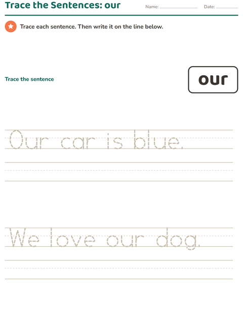 Preview of Sight Words worksheet for kindergarten