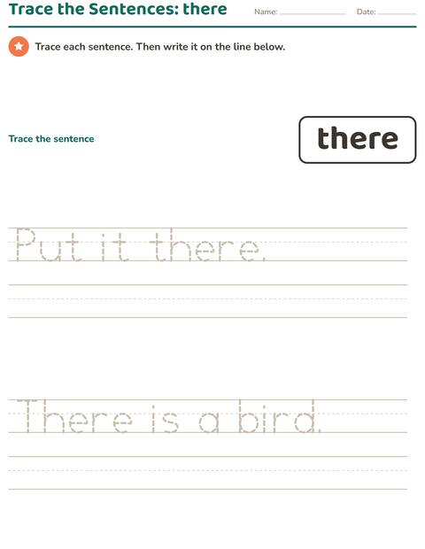 Preview of Sight Words worksheet for kindergarten