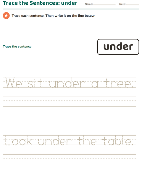 Preview of Sight Words worksheet for kindergarten