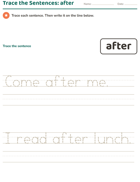 Preview of Sight Words worksheet for kindergarten