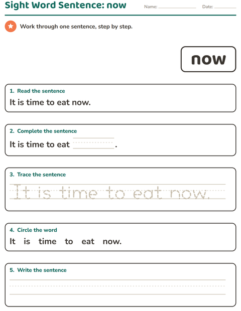 Preview of Sight Words worksheet for kindergarten