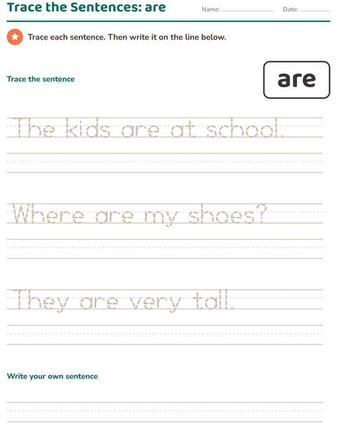Preview of Sight Words worksheet for kindergarten