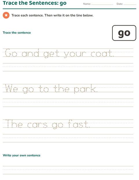 Preview of Sight Words worksheet for kindergarten