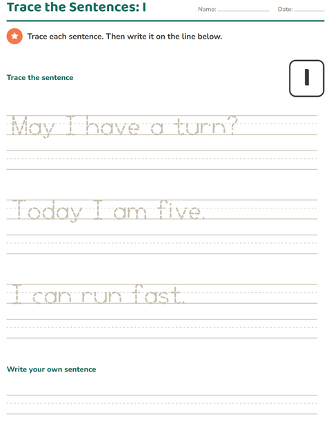 Preview of Sight Words worksheet for kindergarten