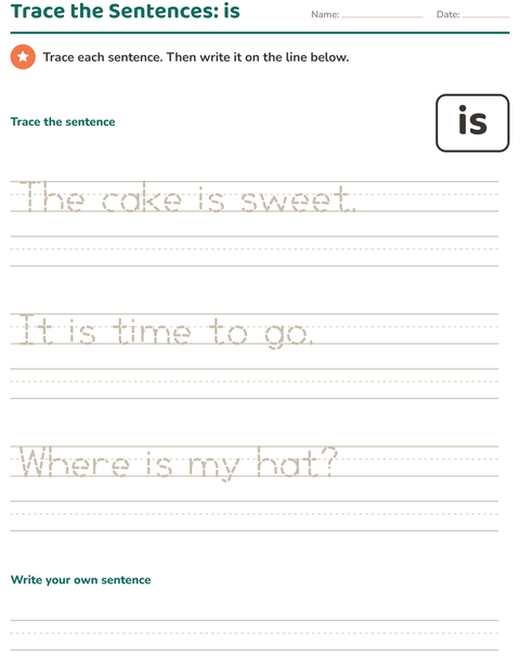 Preview of Sight Words worksheet for kindergarten