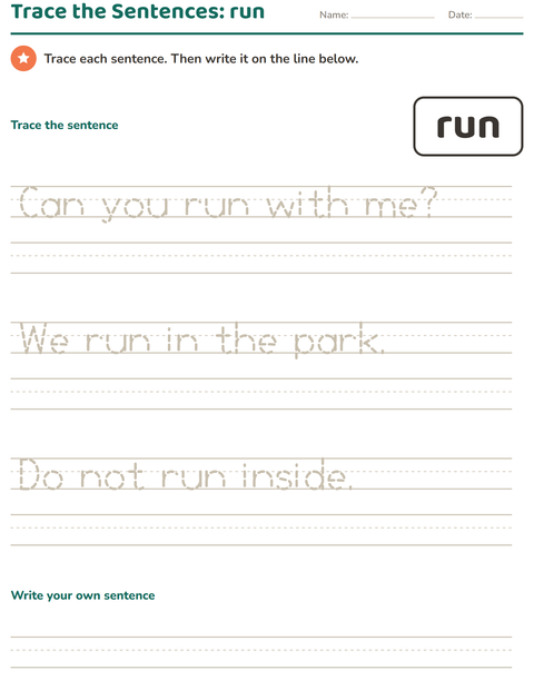 Preview of Sight Words worksheet for kindergarten