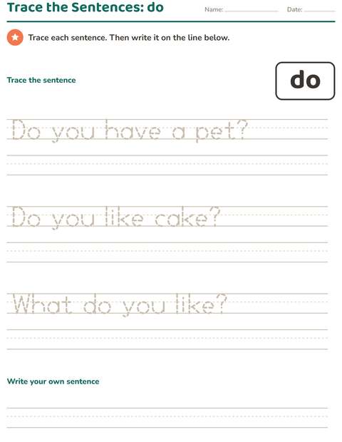 Preview of Sight Words worksheet for kindergarten