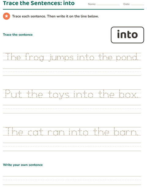 Preview of Sight Words worksheet for kindergarten