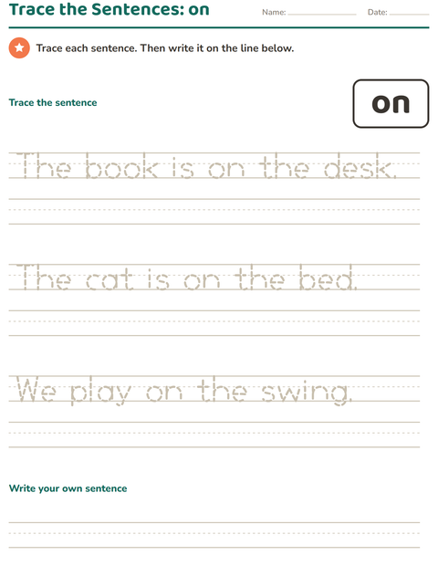 Preview of Sight Words worksheet for kindergarten