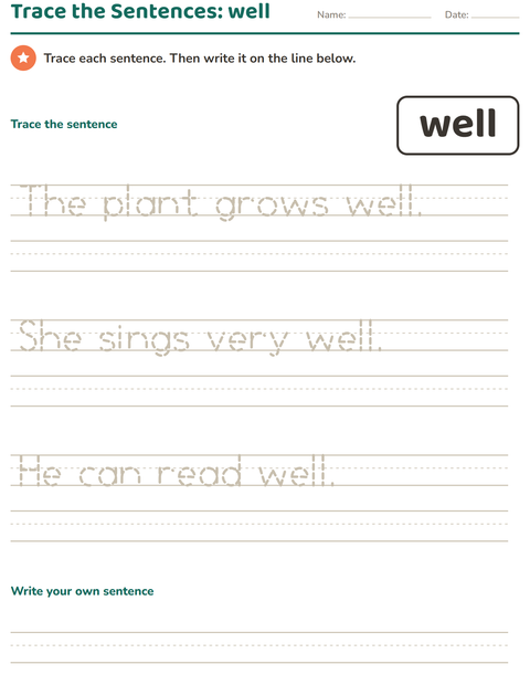 Preview of Sight Words worksheet for kindergarten
