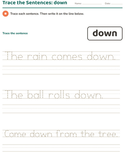 Preview of Sight Words worksheet for kindergarten