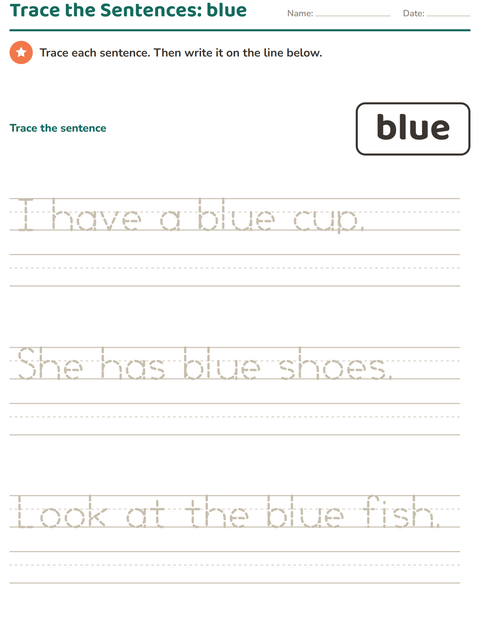 Preview of Sight Words worksheet for kindergarten