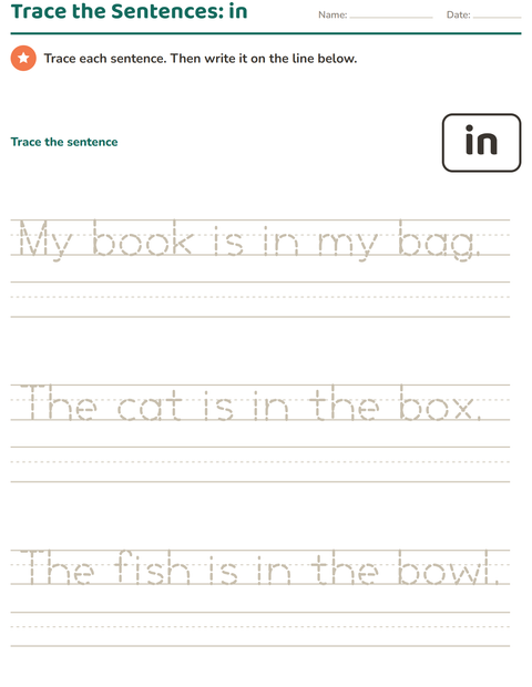 Preview of Sight Words worksheet for kindergarten