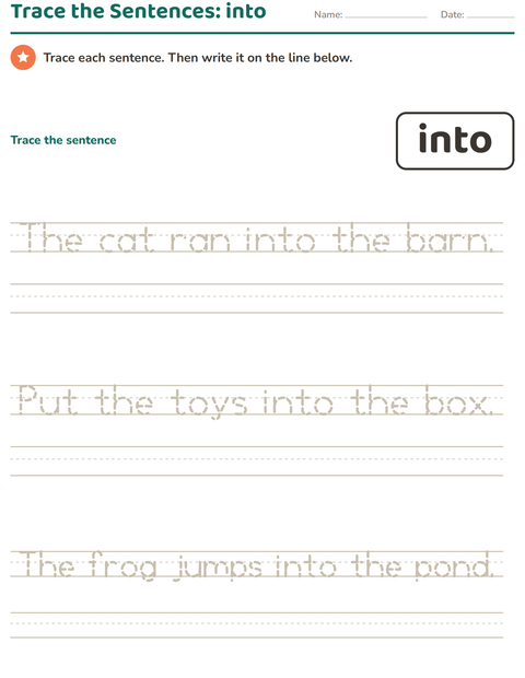 Preview of Sight Words worksheet for kindergarten
