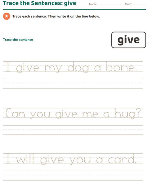 Preview of Sight Words worksheet for kindergarten