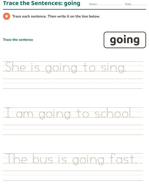 Preview of Sight Words worksheet for kindergarten