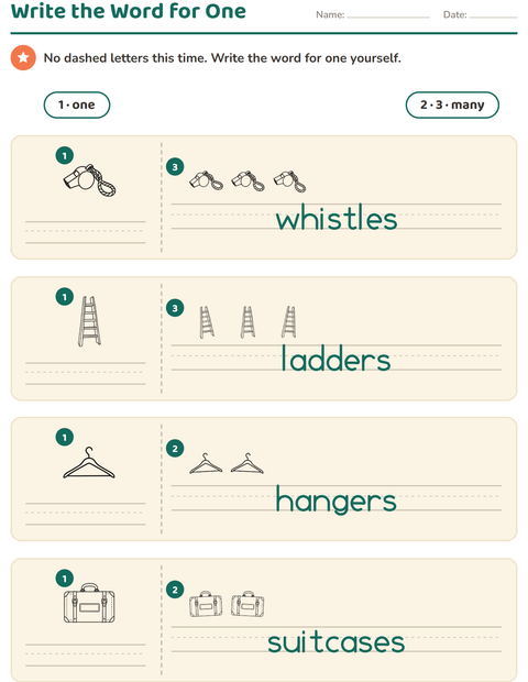 Preview of Singular and Plural worksheet featuring Objects BW for kindergarten