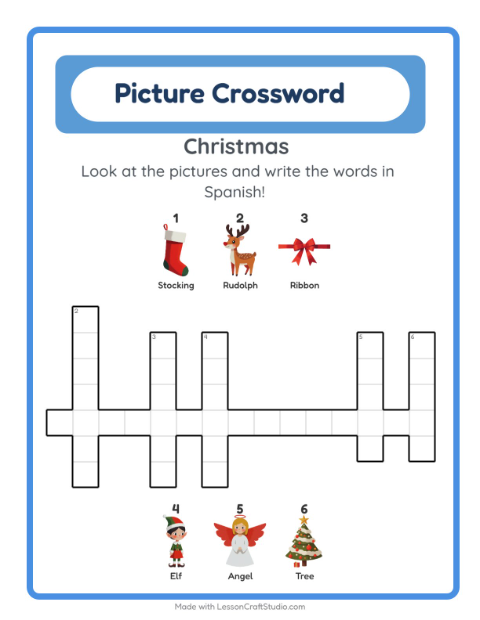 Picture crossword – Christmas