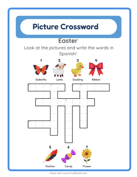 Picture crossword – Easter