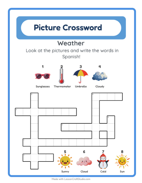 Picture crossword – Weather