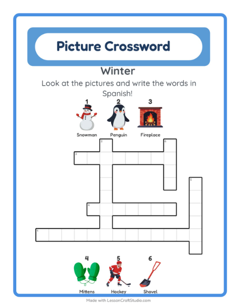 Picture crossword – Winter